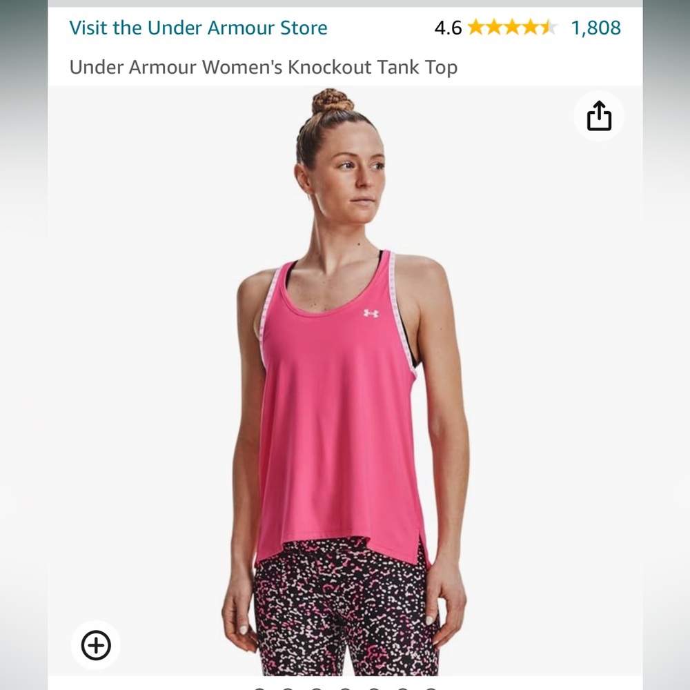 Under Armour women’s knockout tank hot pink